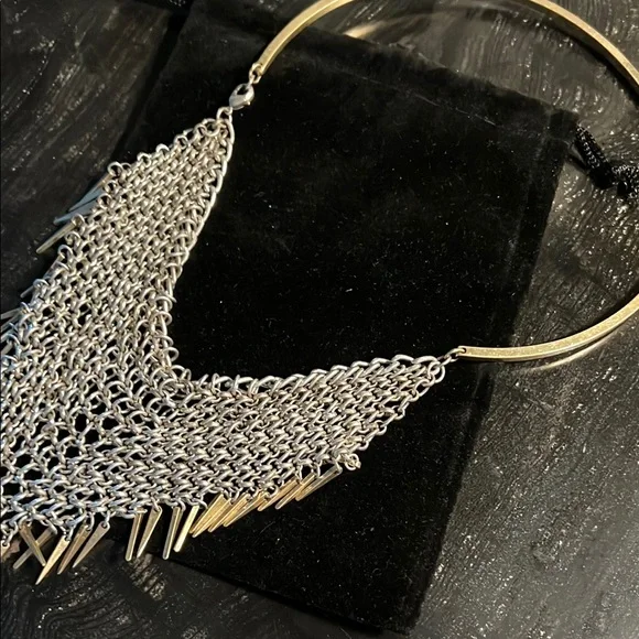 Elegant Gold and Silver Chain Necklace
